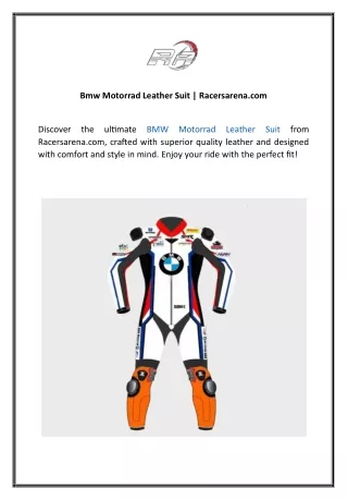 Bmw Motorrad Leather Suit  Racersarena.com 01