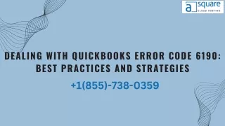 Dealing with QuickBooks Error Code 6190 Best Practices and Strategies