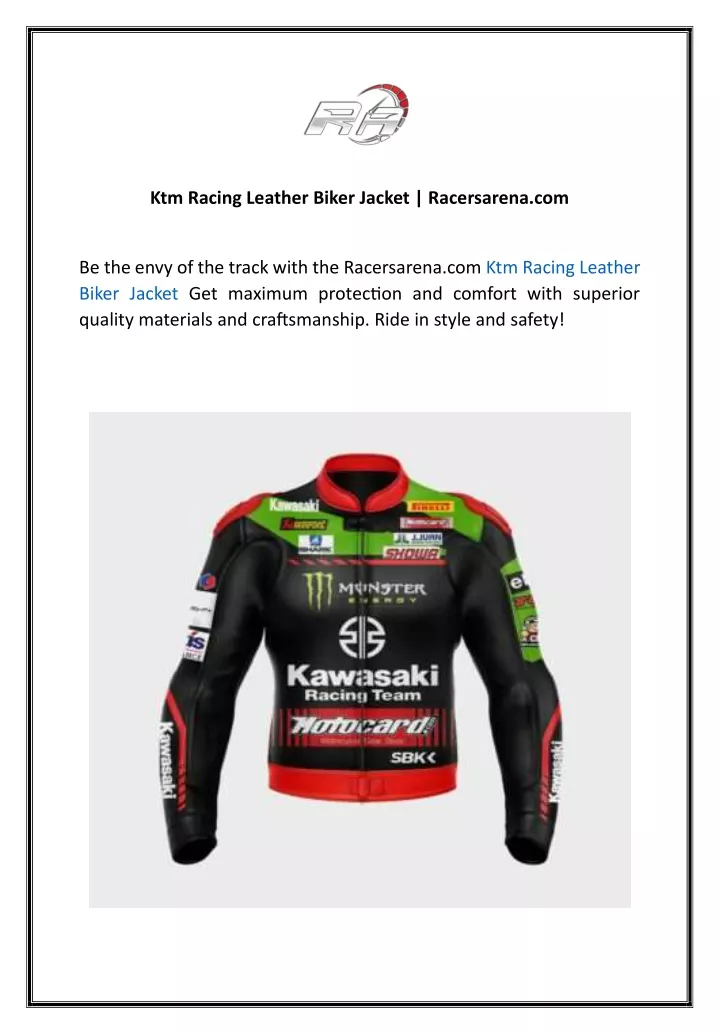 ktm racing leather biker jacket racersarena com