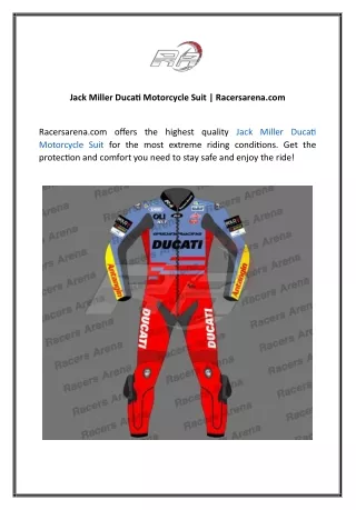 Jack Miller Ducati Motorcycle Suit  Racersarena.com 03