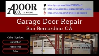 Garage Door Repair Service, San Bernardino CA