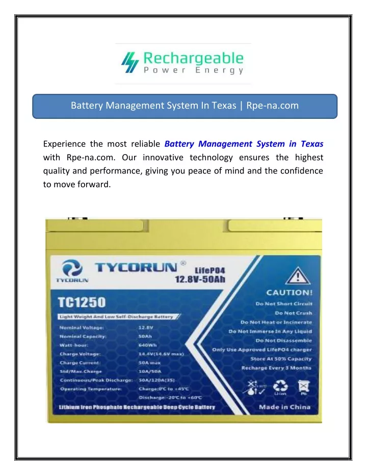 battery management system in texas rpe na com