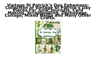 [PDF] DOWNLOAD FREE Vintage St Patrick's Day Ephemera: Collection of Vintage St