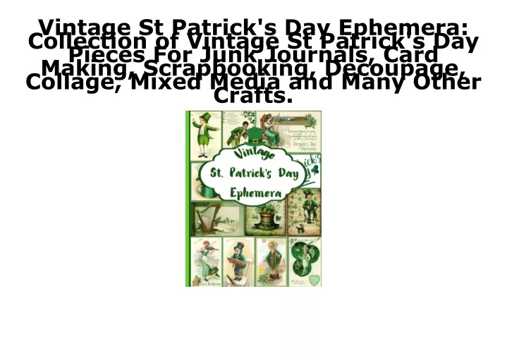 vintage st patrick s day ephemera collection