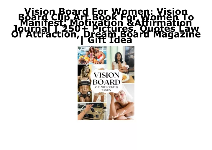 vision board for women vision board clip art book