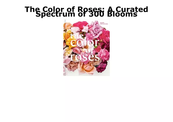 the color of roses a curated spectrum