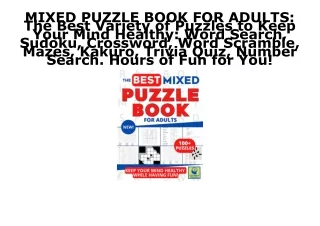 DOWNLOAD [PDF] MIXED PUZZLE BOOK FOR ADULTS: The Best Variety of Puzzles to Keep