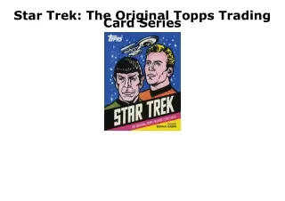 PDF Star Trek: The Original Topps Trading Card Series kindle