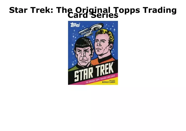star trek the original topps trading card series