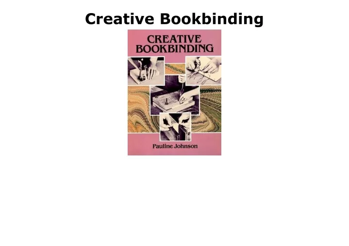 creative bookbinding