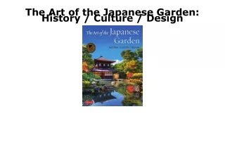 PDF The Art of the Japanese Garden: History / Culture / Design ipad