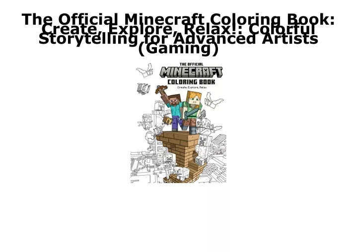 the official minecraft coloring book create