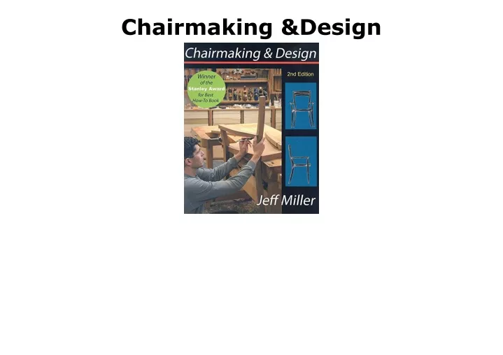 chairmaking design