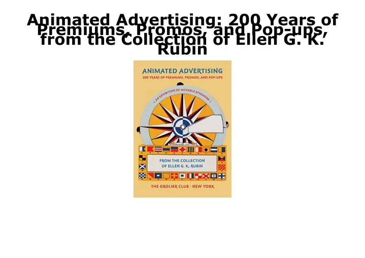 animated advertising 200 years of premiums promos