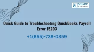 Troubleshooting Method for QuickBooks Payroll Error 15203
