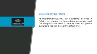 Counseling Services Palatine | Purpleflowers365.com