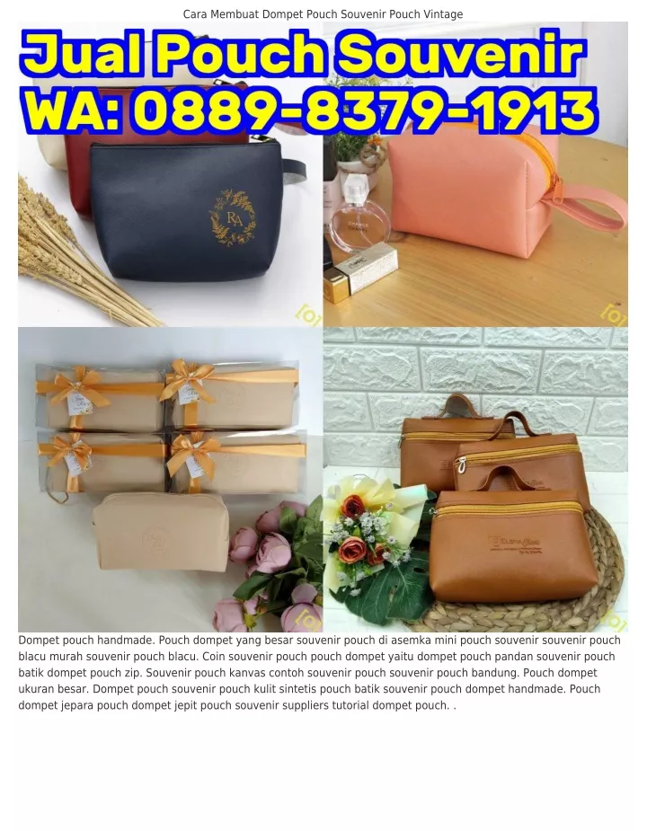 cara membuat dompet pouch souvenir pouch vintage