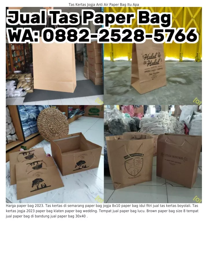 tas kertas jogja anti air paper bag itu apa