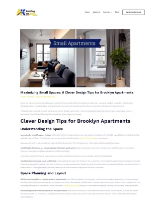 Clever Design Tips for Brooklyn Apartments Maximizing Small Spaces