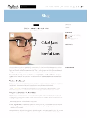 Crizal Lens VS. Normal Lens