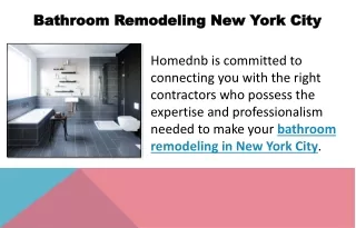 Bathroom Remodeling New York City