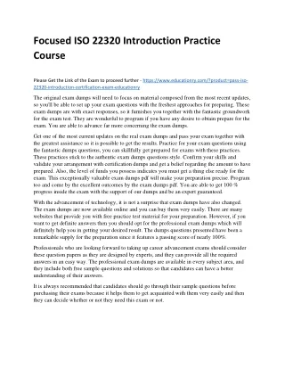 focused iso 22320 introduction practice course