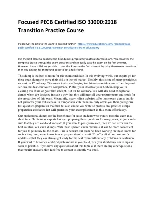 focused pecb certified iso 31000 2018 transition