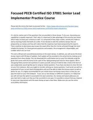 focused pecb certified iso 37001 senior lead