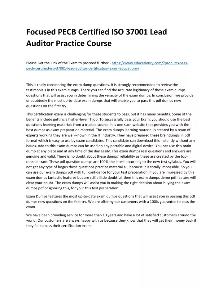 focused pecb certified iso 37001 lead auditor