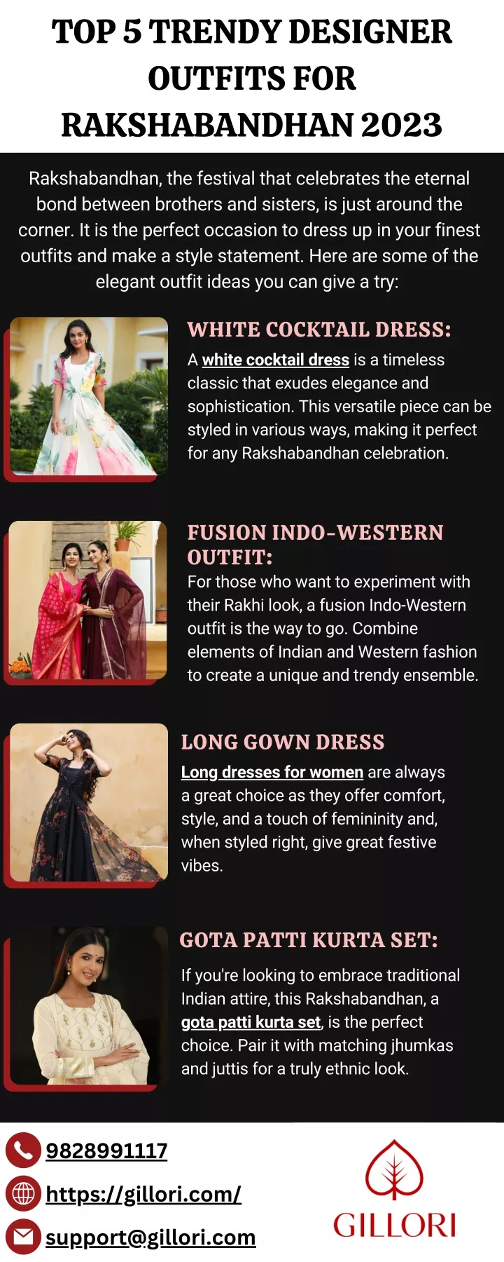 top 5 trendy designer outfits for rakshabandhan