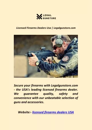 licensed firearms dealers usa legalgunstore com