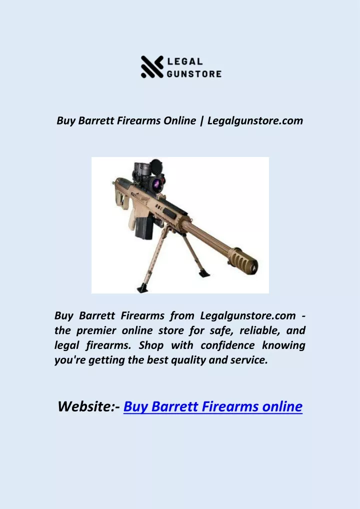 buy barrett firearms online legalgunstore com