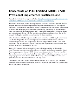 concentrate on pecb certified iso iec 27701