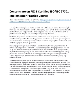 concentrate on pecb certified iso iec 27701