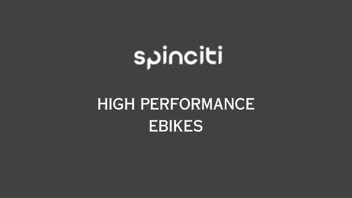 high performance ebikes