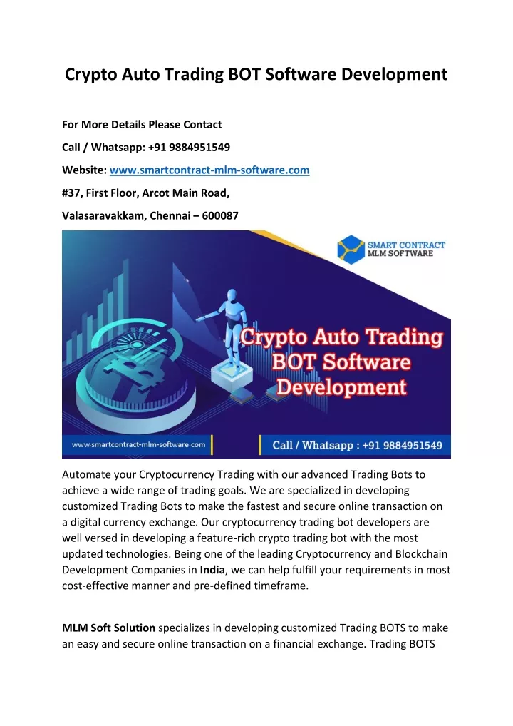 crypto auto trading bot software development