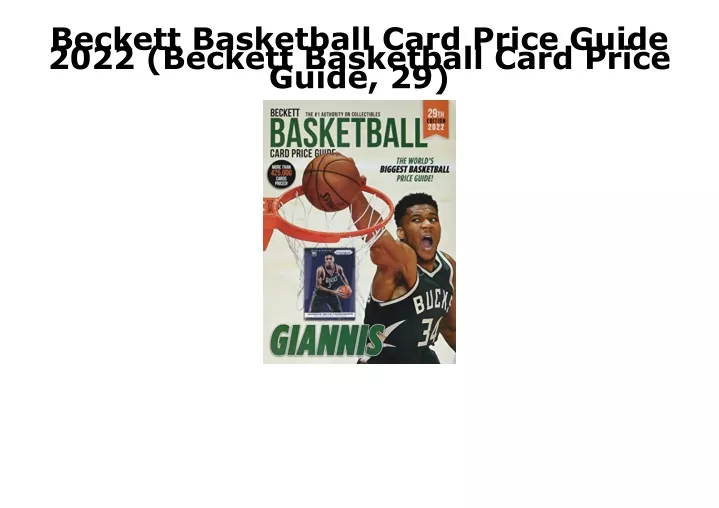 beckett basketball card price guide 2022 beckett