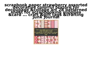 PDF/READ scrapbook paper strawberry assorted decorative colorful texture for dec