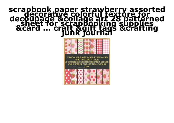 scrapbook paper strawberry assorted decorative