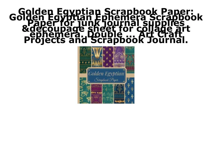 golden egyptian scrapbook paper golden egyptian