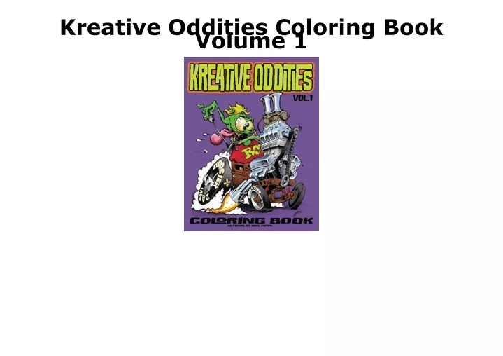 kreative oddities coloring book volume 1