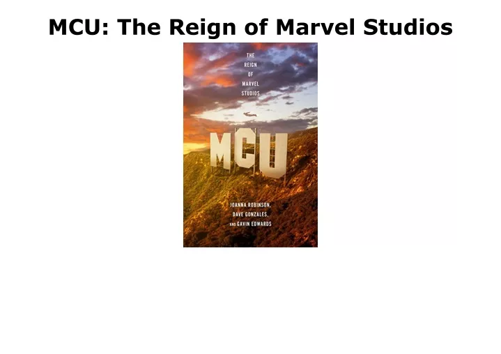 mcu the reign of marvel studios