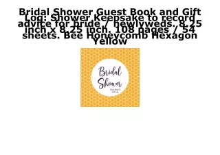 [PDF] DOWNLOAD EBOOK Bridal Shower Guest Book and Gift Log: Shower Keepsake to r