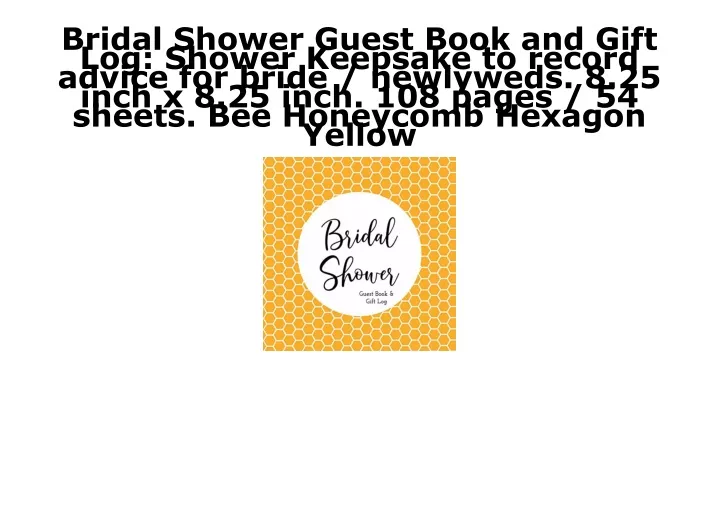 bridal shower guest book and gift log shower