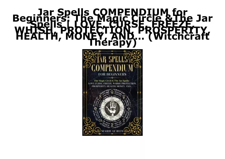 jar spells compendium for beginners the magic