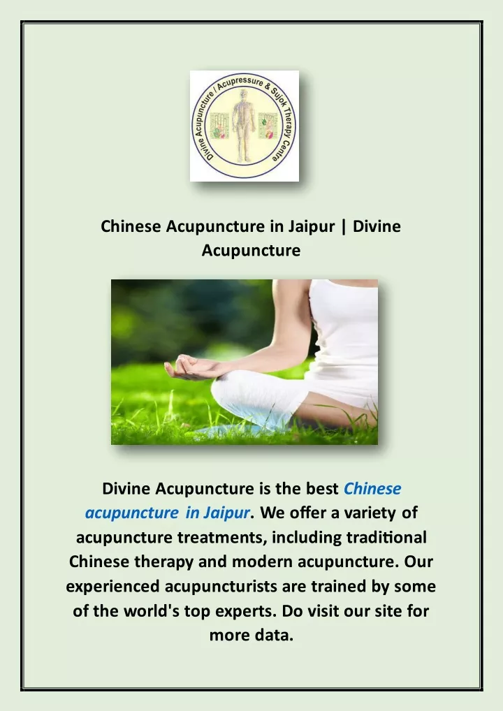 chinese acupuncture in jaipur divine acupuncture