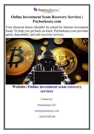 online investment scam recovery services