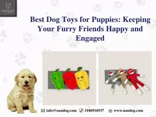 Best Dog Toys for Puppies Keeping Your Furry Friends Happy and Engaged