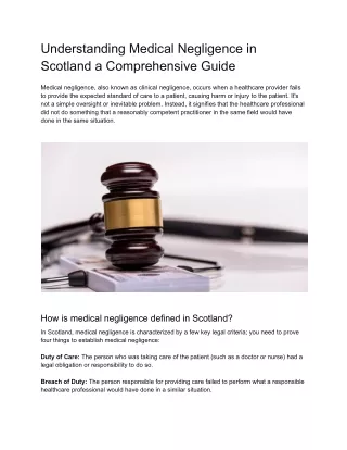 understanding medical negligence in scotland
