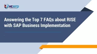 Answering the Top 7 FAQs about RISE with SAP Business Implementation